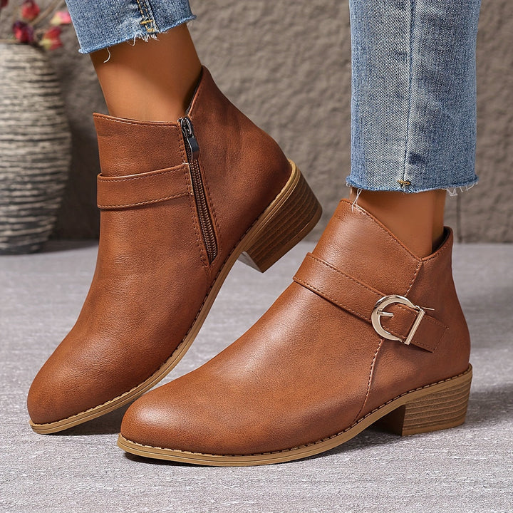Amélina™ – Comfortable ankle boots with buckles for sensitive feet