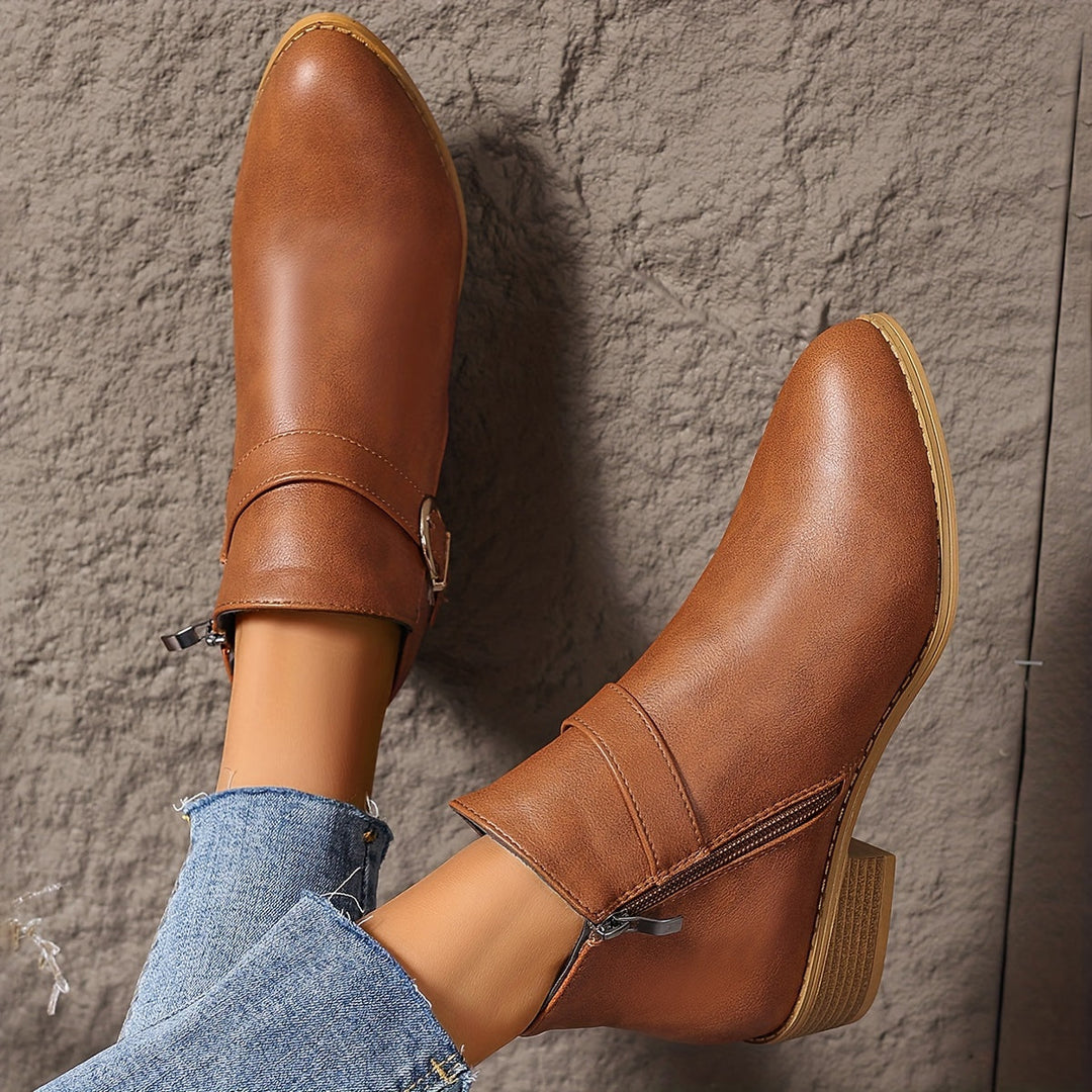 Amélina™ – Comfortable ankle boots with buckles for sensitive feet