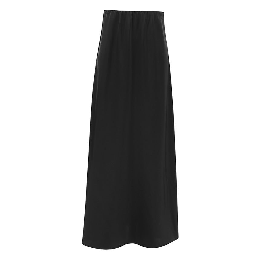 Elora | Black Slim Long Skirt for Women