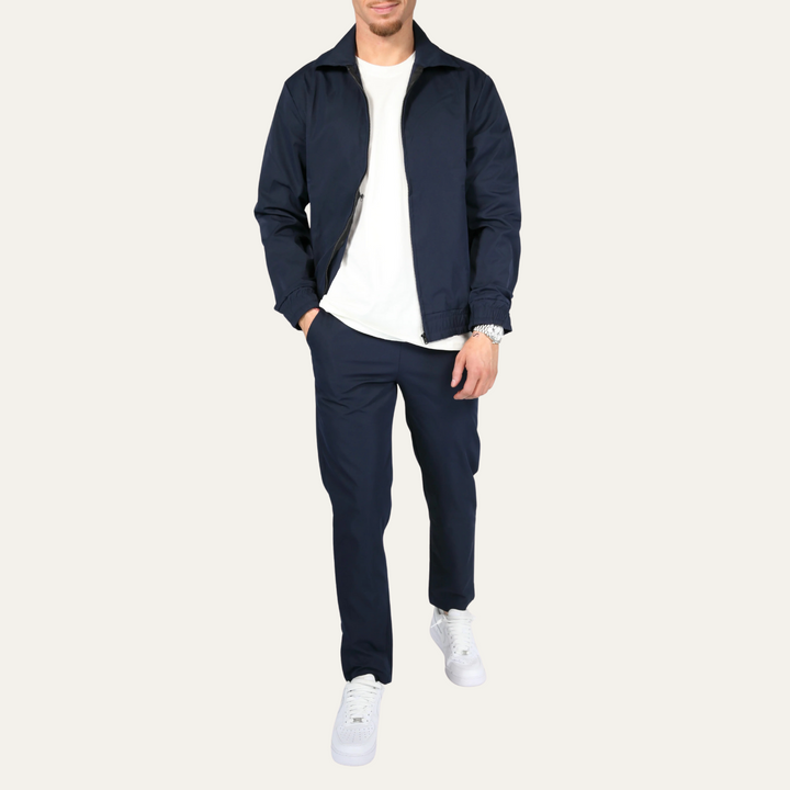Coordinated Set with Zip Jacket and Pants for Men | Ideal for Casual Outings