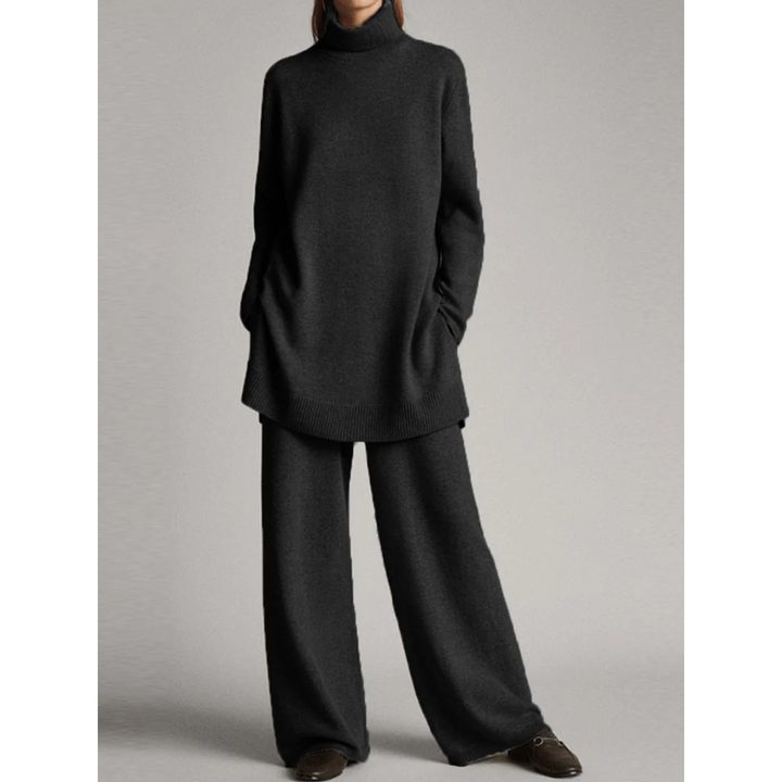 Una | Women's Wide Leg Pants Set in Two Pieces
