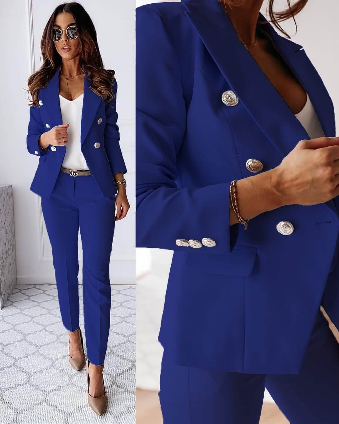 Dorthea | Women's Double-Breasted Two-Piece Suit