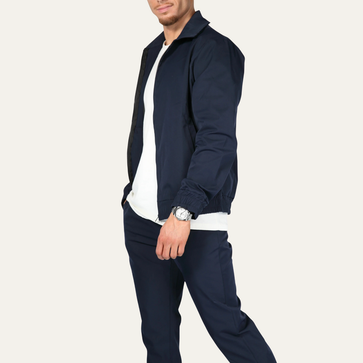 Coordinated Set with Zip Jacket and Pants for Men | Ideal for Casual Outings