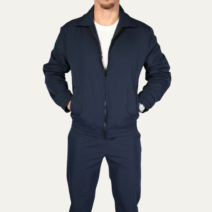 Coordinated Set with Zip Jacket and Pants for Men | Ideal for Casual Outings