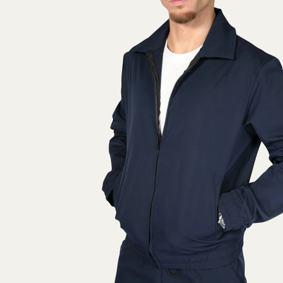 Coordinated Set with Zip Jacket and Pants for Men | Ideal for Casual Outings