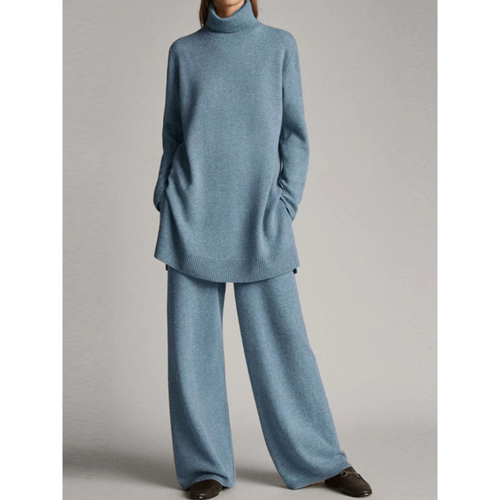 Una | Women's Wide Leg Pants Set in Two Pieces