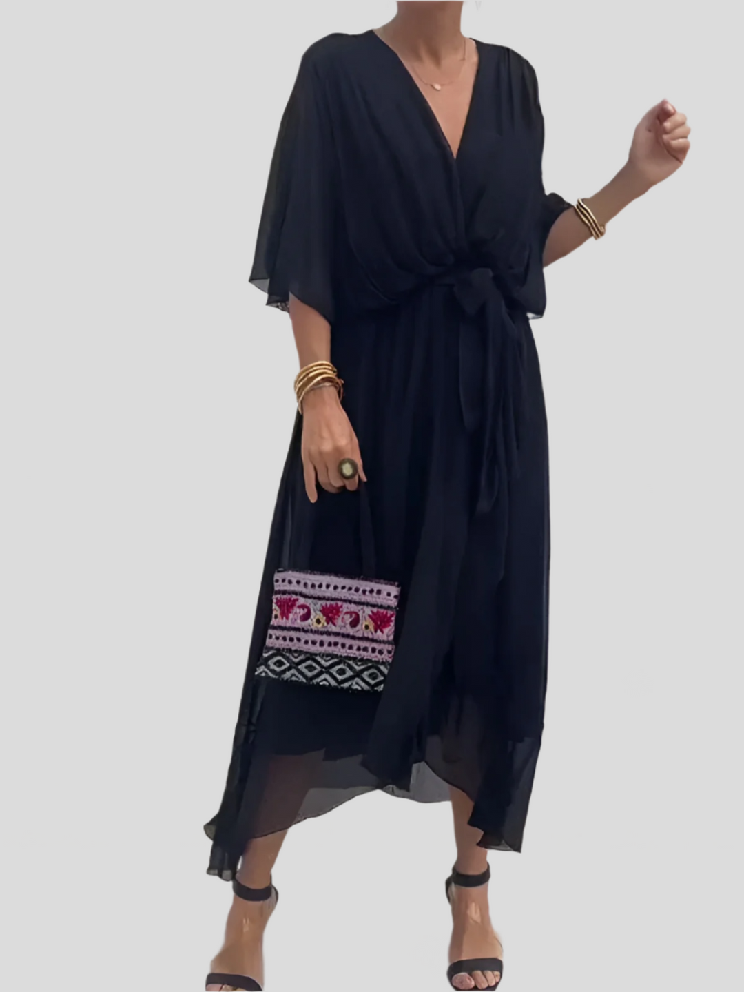 Gentle Tiered Ruffle Midi Dress