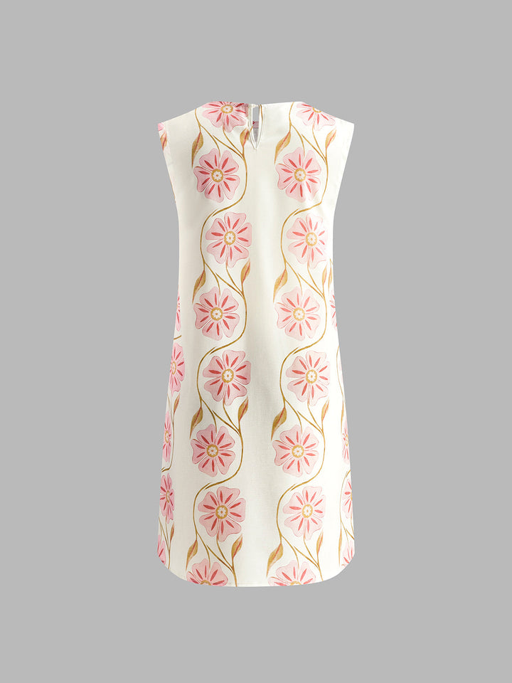 Wren | Short Sleeveless Floral Dress in Romantic Summer Style for Women