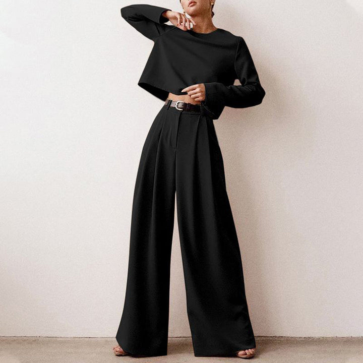 Hjørdis | Women's Cropped Long Sleeve Two-Piece Set