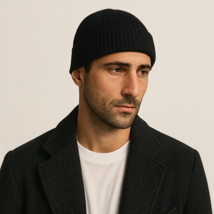 Ribbed Beanie with Cuff for Men | Ideal for Everyday Activities in Cold Season