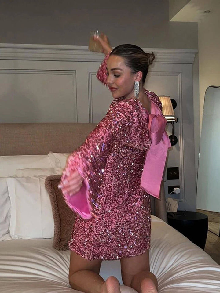 Ivy Manhattan | Marcelle Sequin Dress Bow