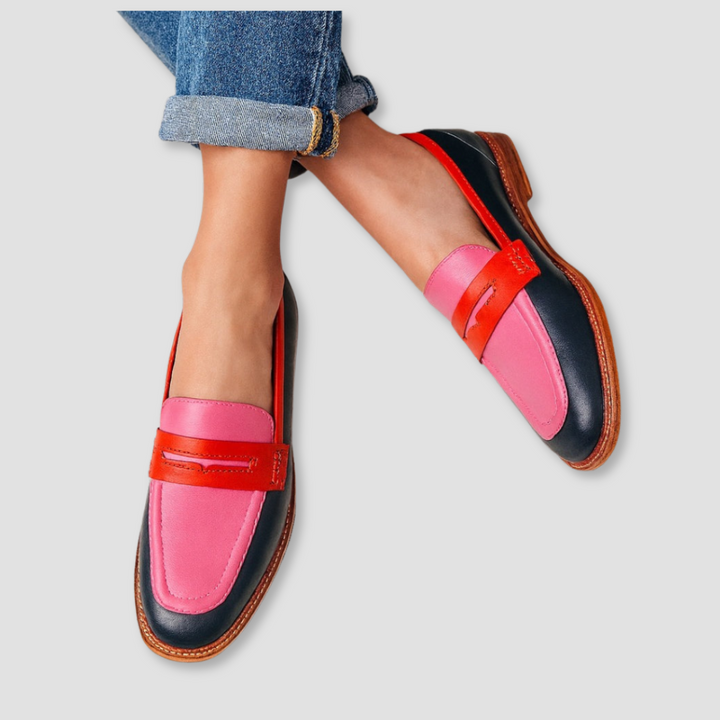 Multicolored Women's Loafers | Round Toe | Everyday Comfort | Flat Shoes