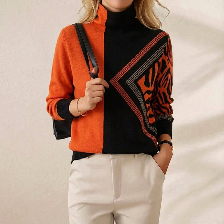 Ivy Manhattan | Cotton Sweater Orange Graphic