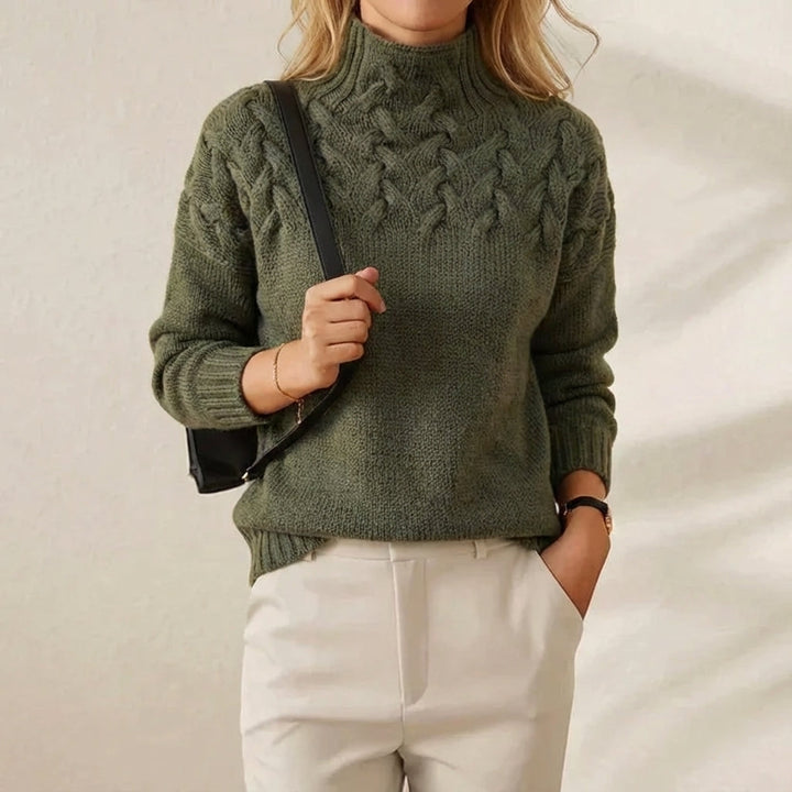 Ivy Manhattan | Cotton Cable Knit Turtleneck