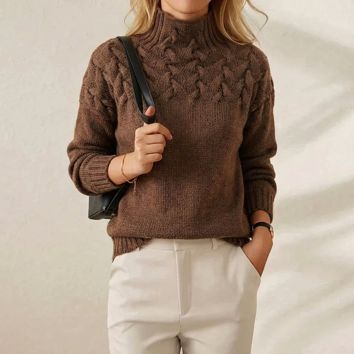 Ivy Manhattan | Cotton Cable Knit Turtleneck
