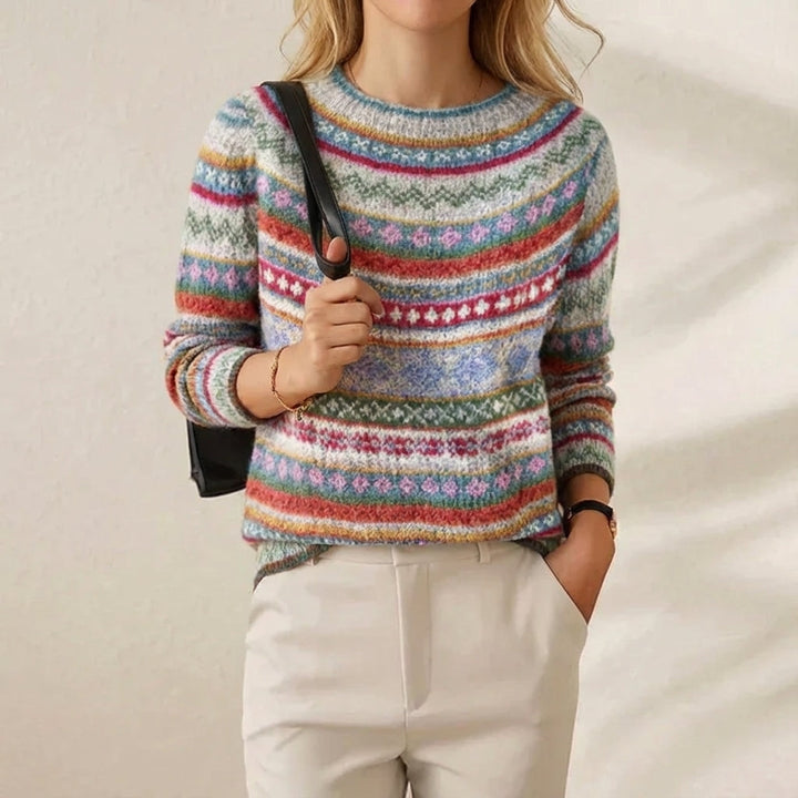 Ivy Manhattan | Cotton Sweater Multicolored Ethnic