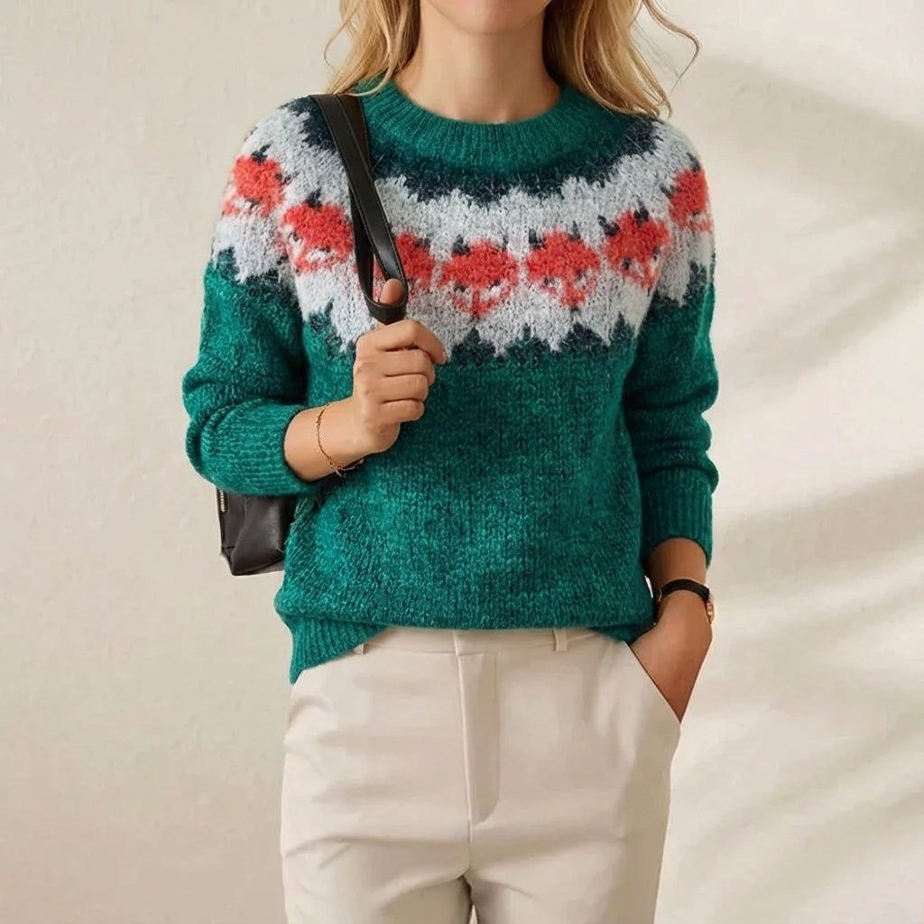 Ivy Manhattan | Cotton Mohair Sweater Petrol