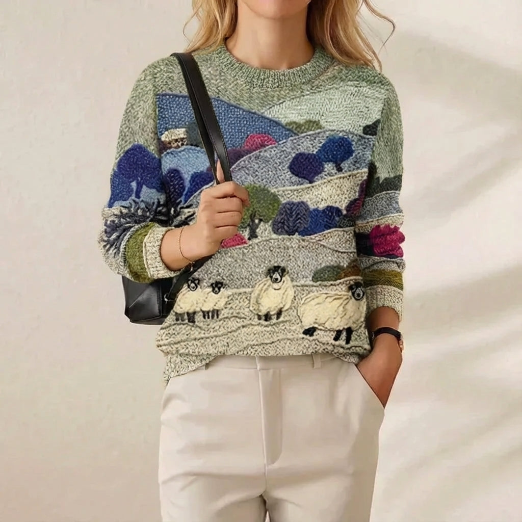 Ivy Manhattan | Cotton Sweater Blue Green