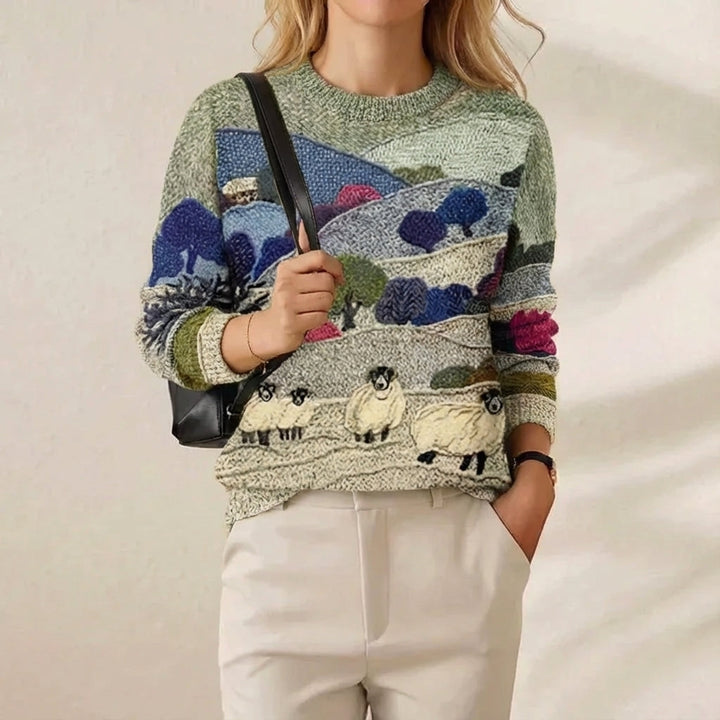 Ivy Manhattan | Cotton Sweater Blue Green