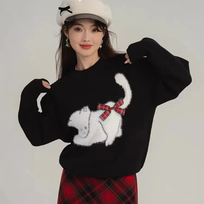Ivy Manhattan | Cat Bow Sweater