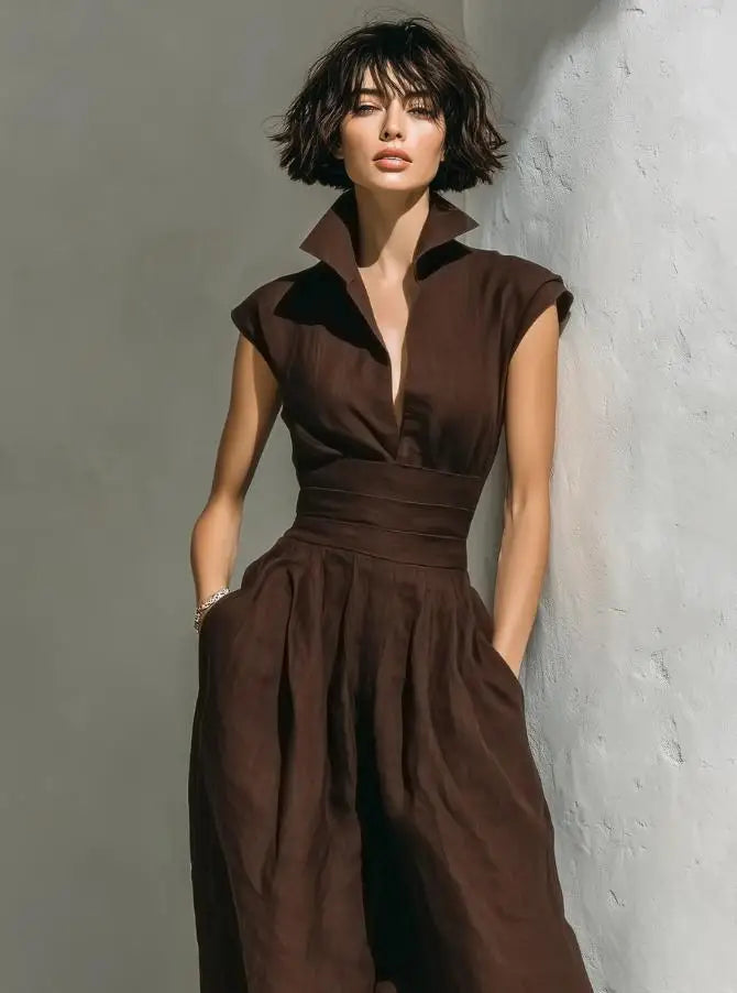 Heißer Verkauf Sommer Neuer Modischer Lässiger Ärmelloser Jumpsuit für Damen Einfarbiges Design mit Hoher Taille und Weiten Beinen Locker Geschnitten