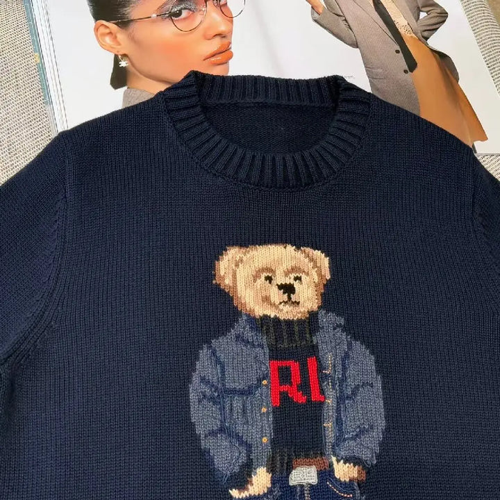 Ivy Manhattan | Bear Embroidered Pullover