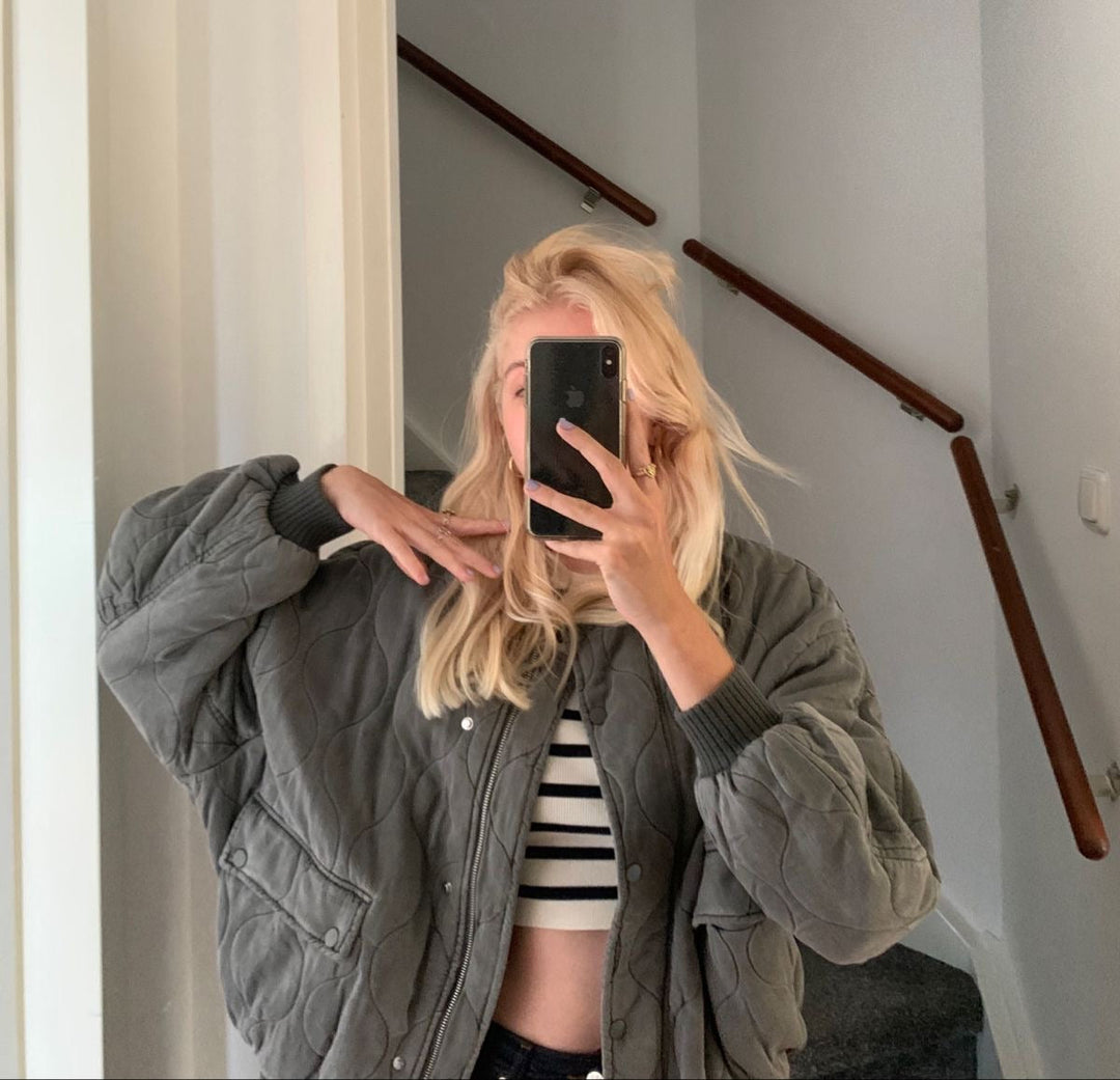 Ivy Manhattan | Ribbed Bomber Jacket