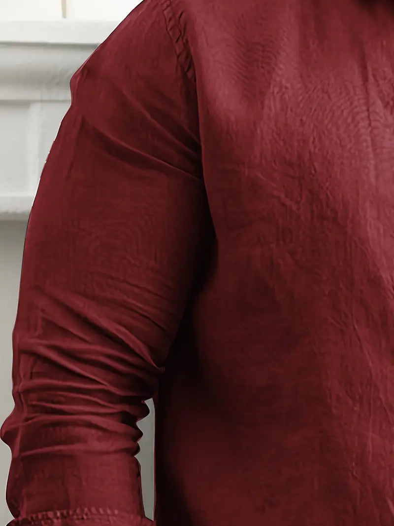 Long Sleeve Classic Fit Shirt for Men | Ideal for the Office and Casual Outings