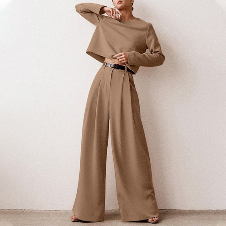 Hjørdis | Women's Cropped Long Sleeve Two-Piece Set