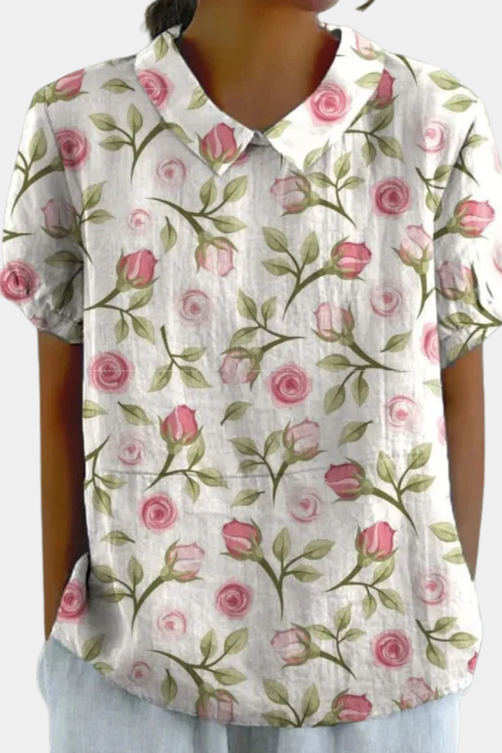 RETRO FLORAL SHIRT FOR WOMEN