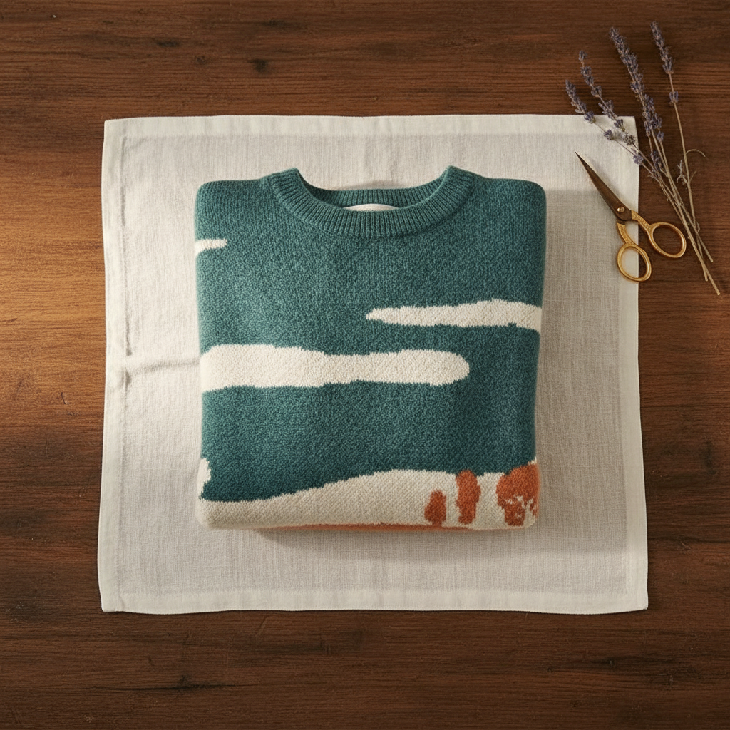 Ivy Manhattan | Cotton Sweater Petrol Orange