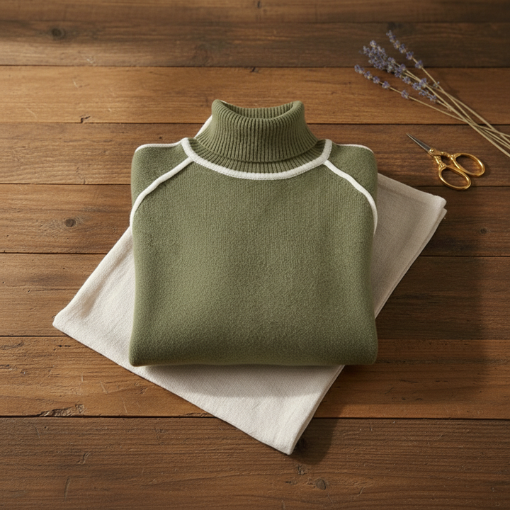 Ivy Manhattan | Cotton Turtleneck Sweater Stripes