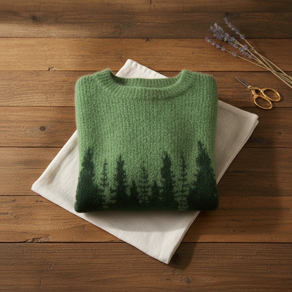 Ivy Manhattan | Cotton Mohair Sweater Green
