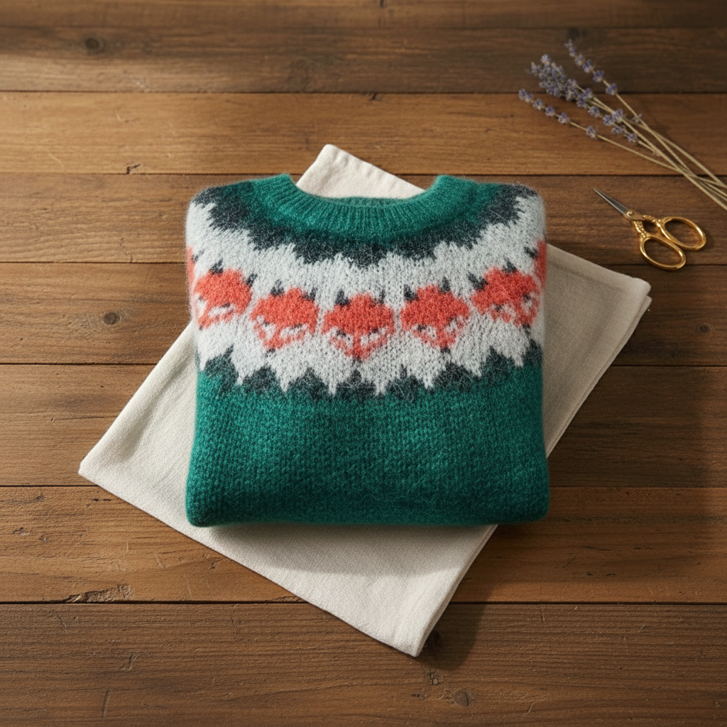 Ivy Manhattan | Cotton Mohair Sweater Petrol