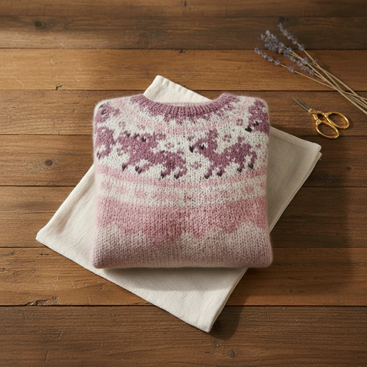 Ivy Manhattan | Cotton Mohair Sweater Pink