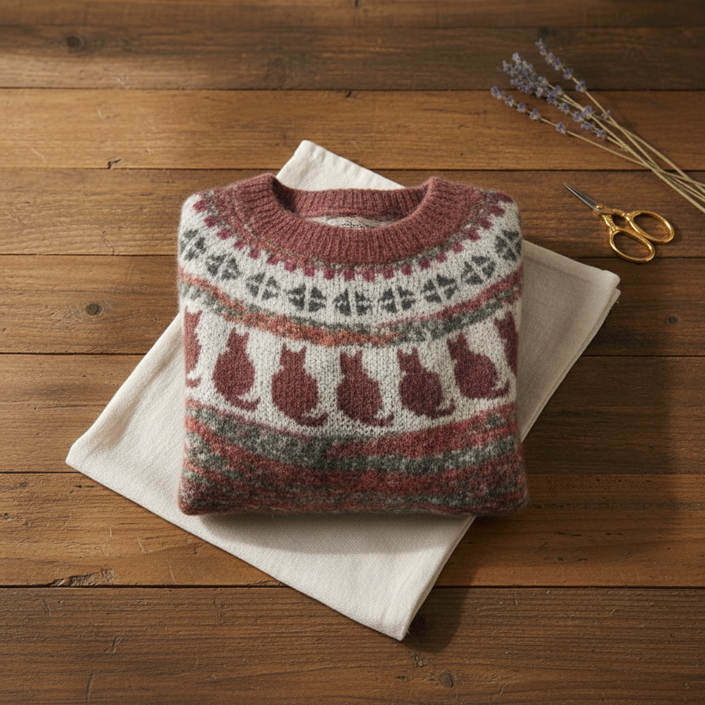Ivy Manhattan | Cotton Sweater Cat Nordic
