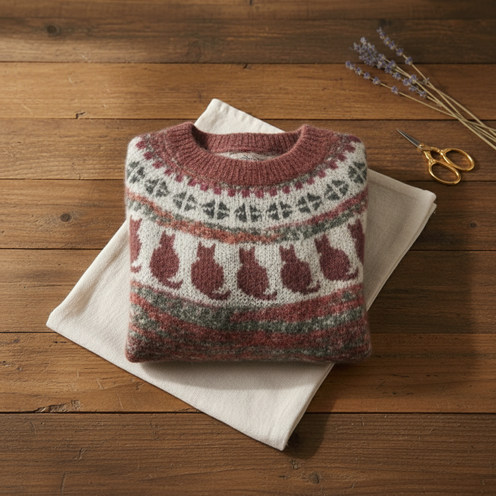 Ivy Manhattan | Cotton Sweater Cat Nordic