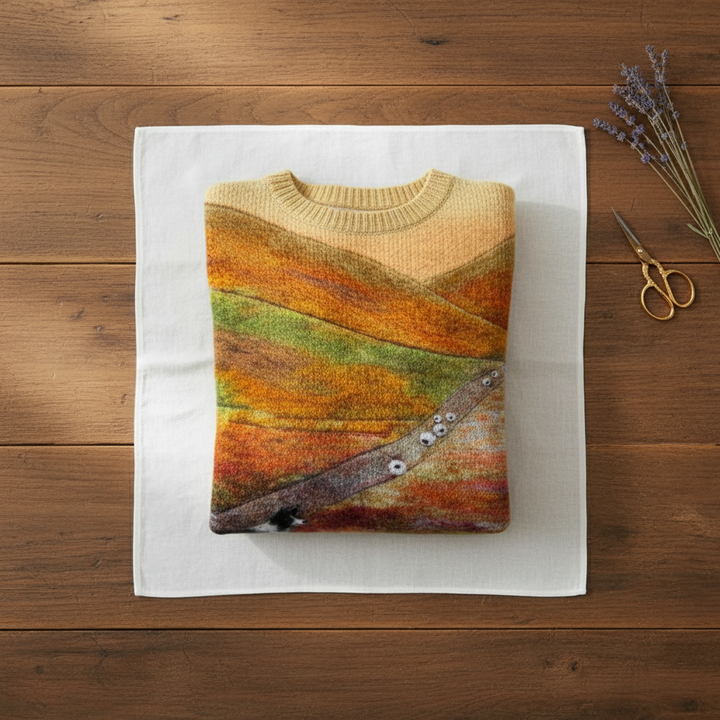 Ivy Manhattan | Cotton Sweater Multicolored Landscape