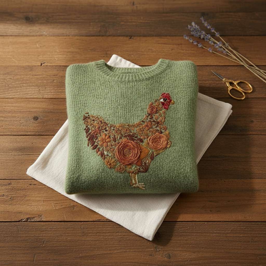 Ivy Manhattan | Cotton Sweater Green Floral