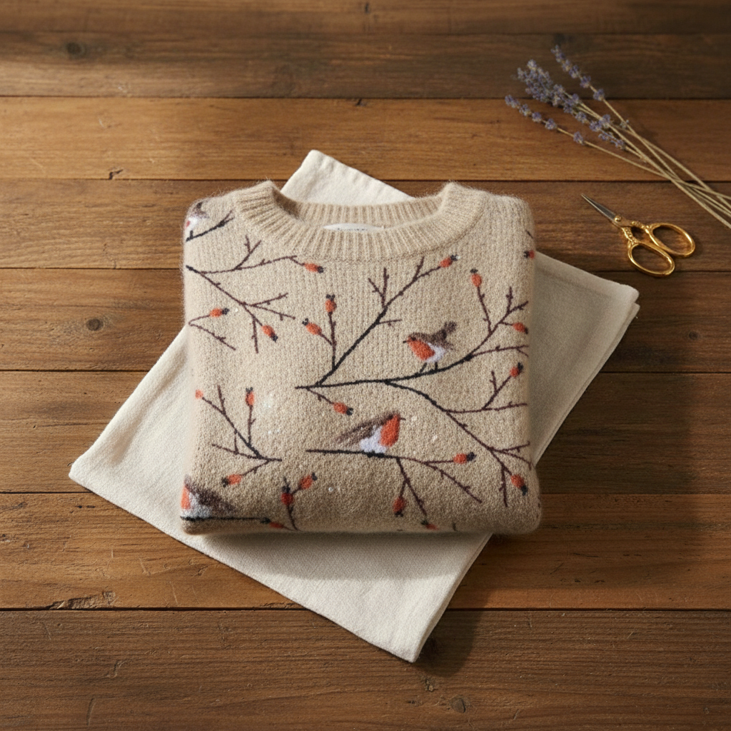 Ivy Manhattan | Cotton Sweater Cream Robin
