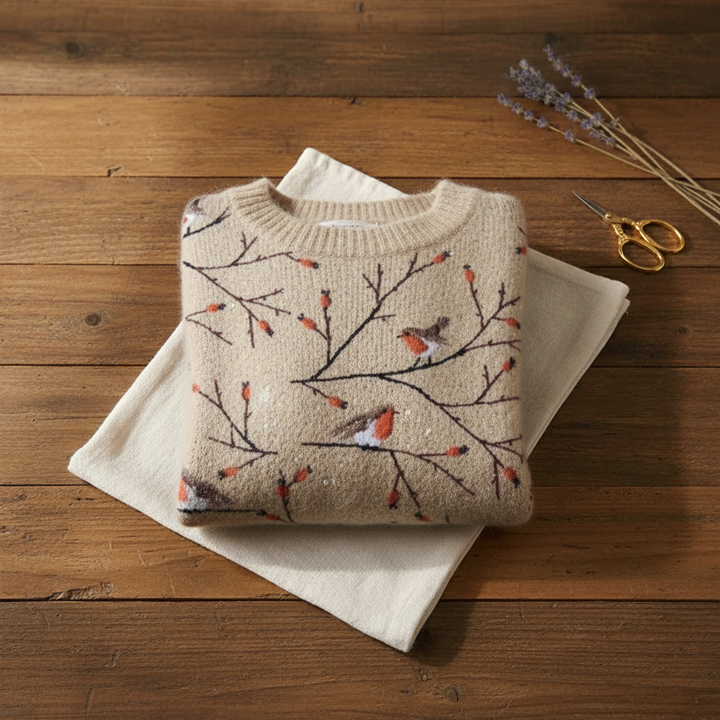 Ivy Manhattan | Cotton Sweater Cream Robin