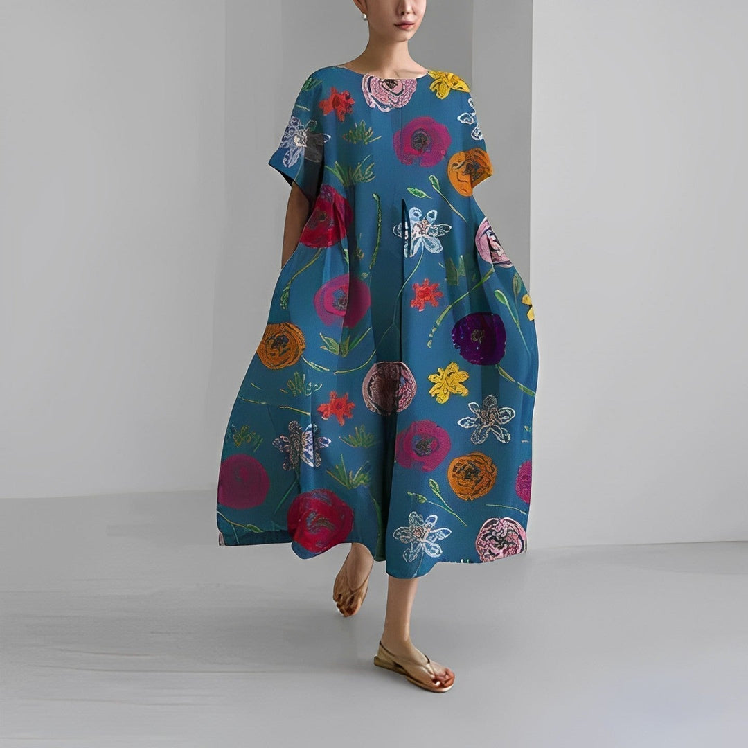 Retro Big Swing Loose Maxi Dress