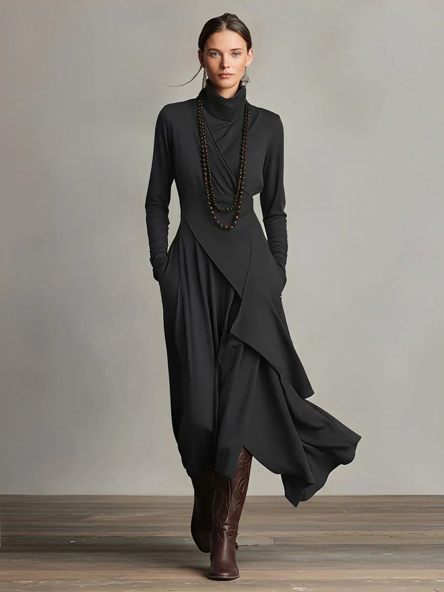 Natalie - Elegant Draped Dress
