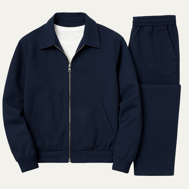 Coordinated Set with Zip Jacket and Pants for Men | Ideal for Casual Outings