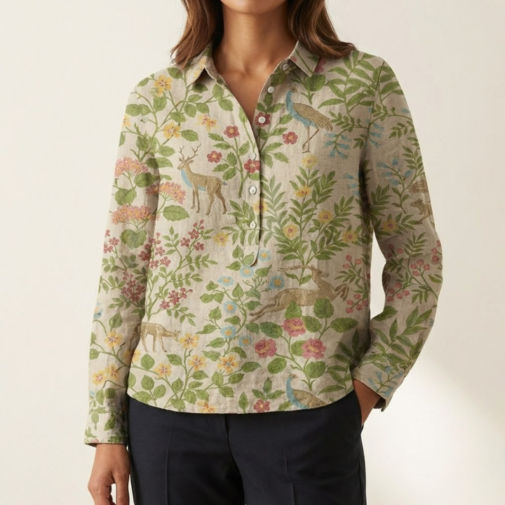 Ivy Manhattan | Linen Patterned Shirt