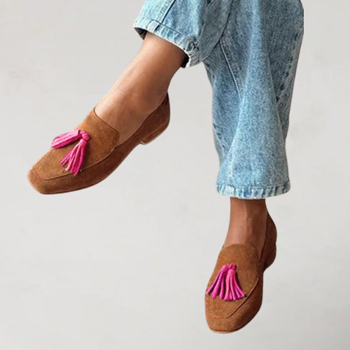 Colorblock Square Toe Loafers for Women | Ideal for the Office and Daily Outings