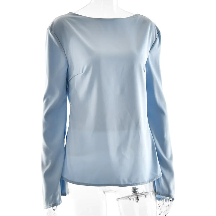 Ivy Manhattan | Satin Long-Sleeve Top
