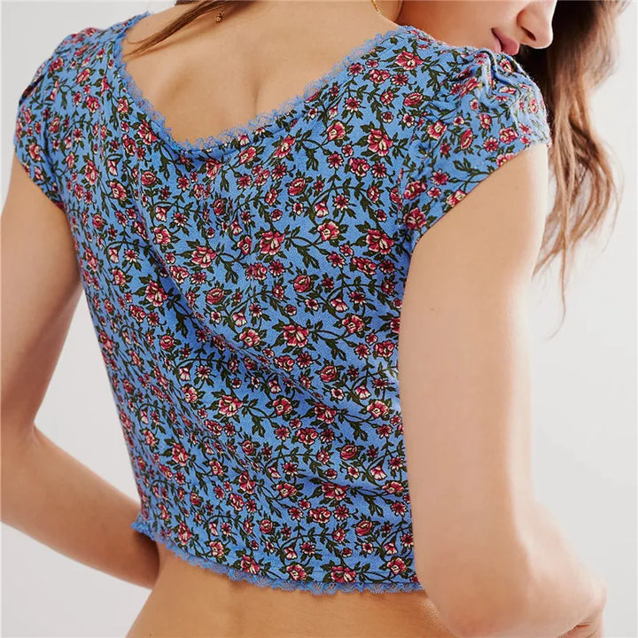 Ivy Manhattan | Elowen Floral Ruche Crop