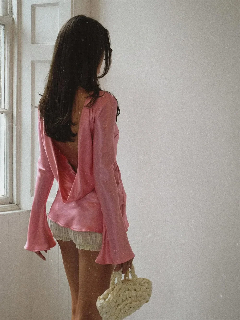 Ivy Manhattan | Satin Long-Sleeve Top