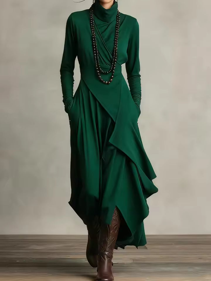 Natalie - Elegant Draped Dress
